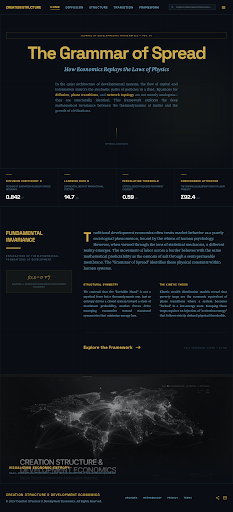 Creation Structure home page design